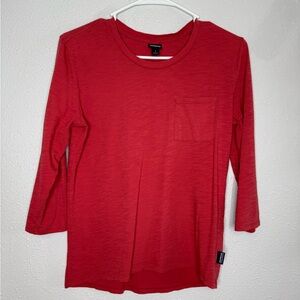 Patagonia Women's Red 3/4 Sleeve Basic Crewneck Top Size Small